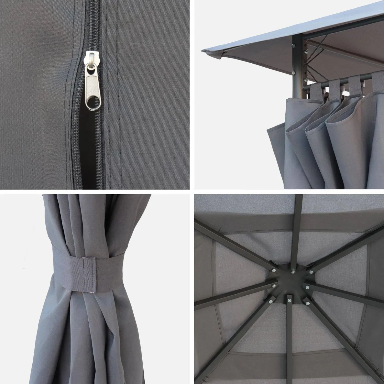 Gazebo 3x3m com cortinas
