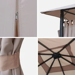 Gazebo 3x3m com cortinas