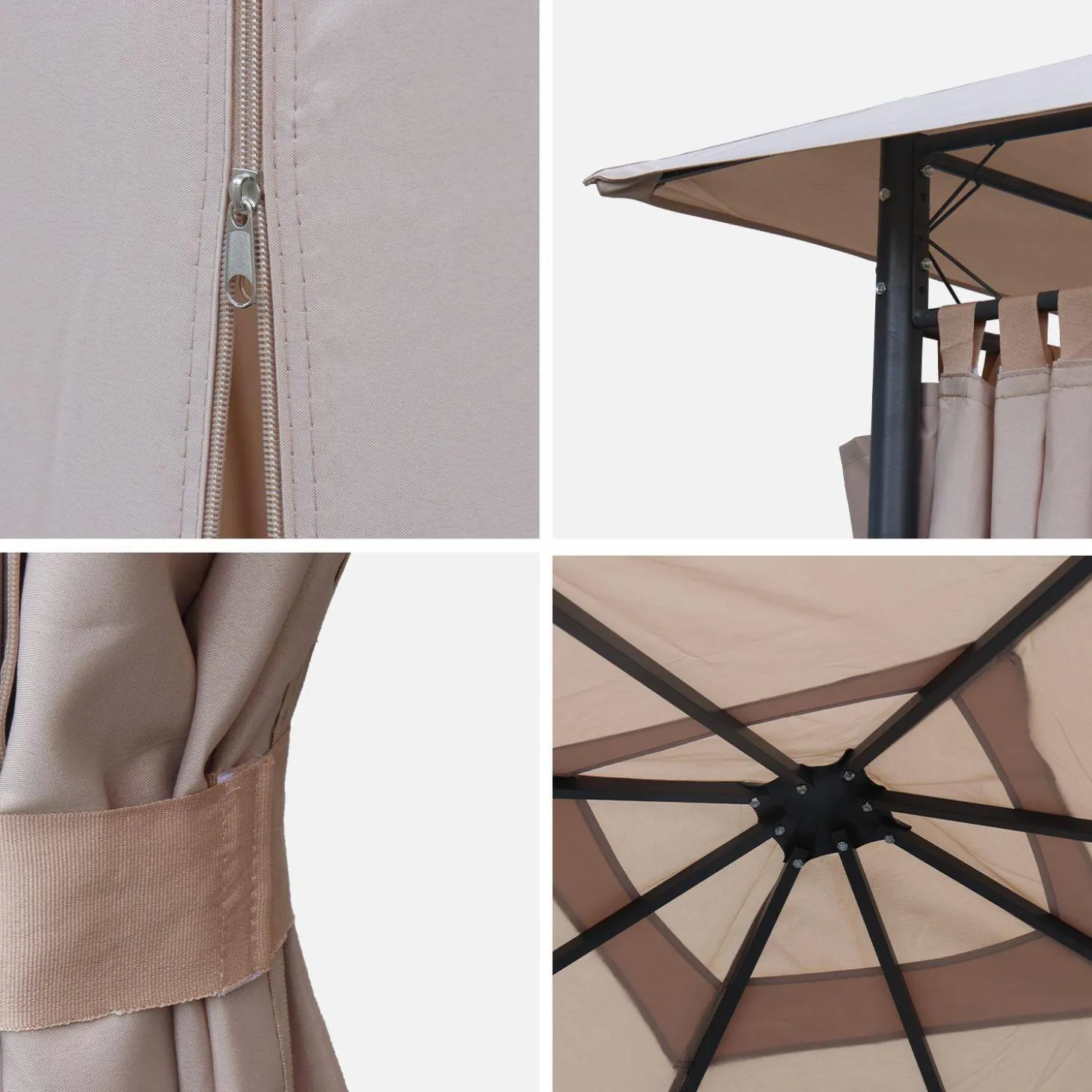 Gazebo 3x3m com cortinas