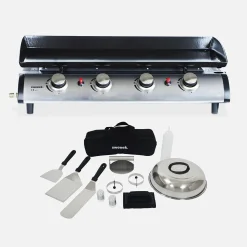 Grelhador a gás 4 queimadores inox 10kW com utensílios
