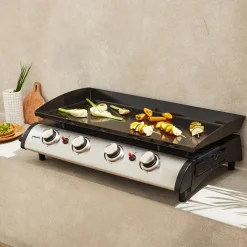 Grelhador a gás 4 queimadores inox 10kW com utensílios
