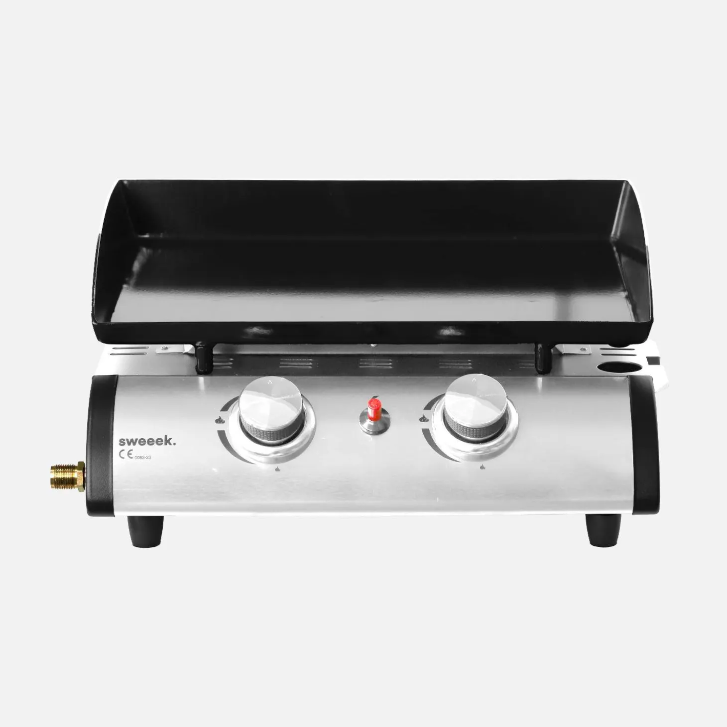 Grelhador a gás 2 queimadores inox 5kW com carrinho