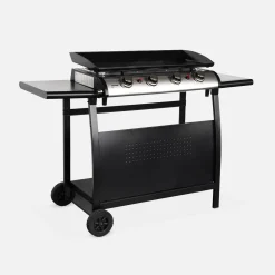 Grelhador a gás 4 queimadores inox 10kW com carrinho