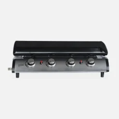 Grelhador a gás 4 queimadores inox 10kW com carrinho