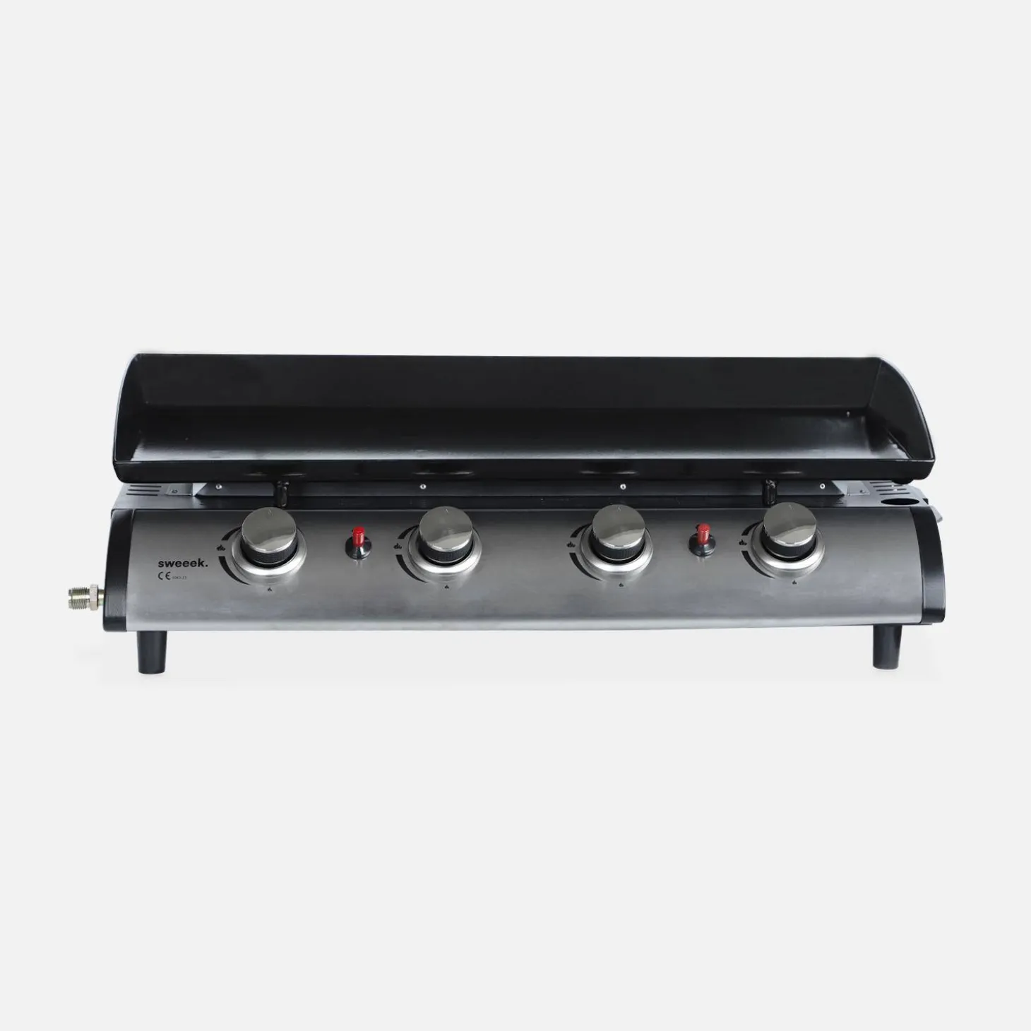 Grelhador a gás 4 queimadores inox 10kW com carrinho