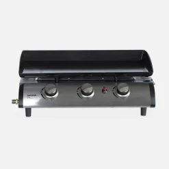 Grelhador a gás 3 queimadores inox 7,5kW com carrinho