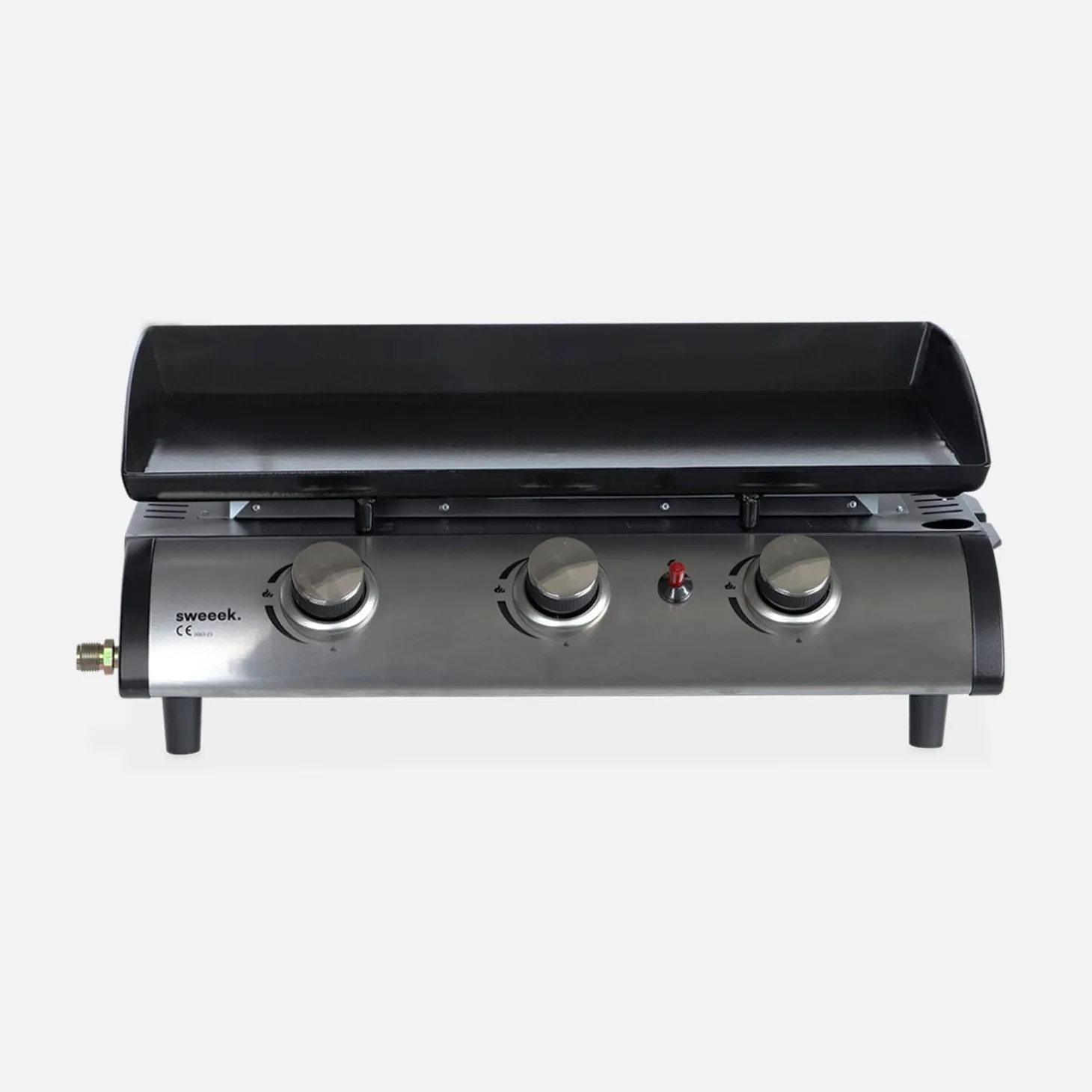 Grelhador a gás 3 queimadores inox 7,5kW com carrinho