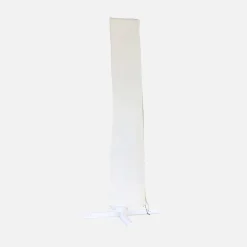 Guarda-sol quadrado excêntrico com mastro efeito madeira, 3x3m + base com peso 50x50cm
