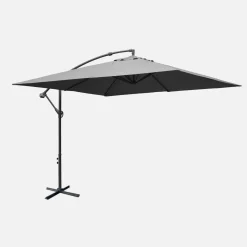 Guarda-sol quadrado excêntrico, 3x3m
