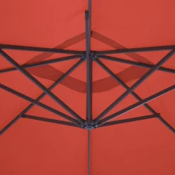 Guarda-sol quadrado excêntrico, 3x3m