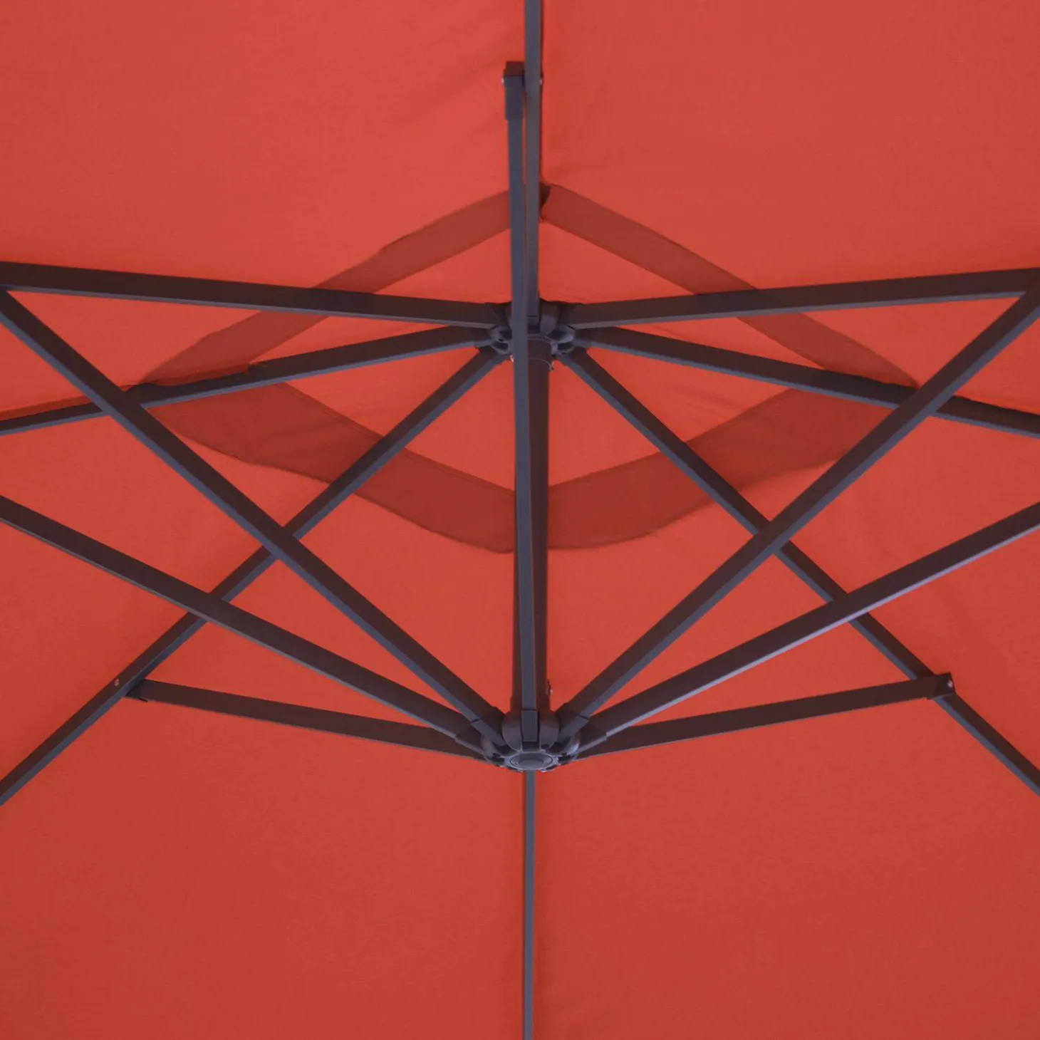 Guarda-sol quadrado excêntrico, 3x3m