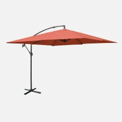 Guarda-sol quadrado excêntrico, 3x3m