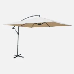 Guarda-sol quadrado excêntrico, 3x3m