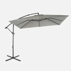Guarda-sol quadrado excêntrico, 3x3m