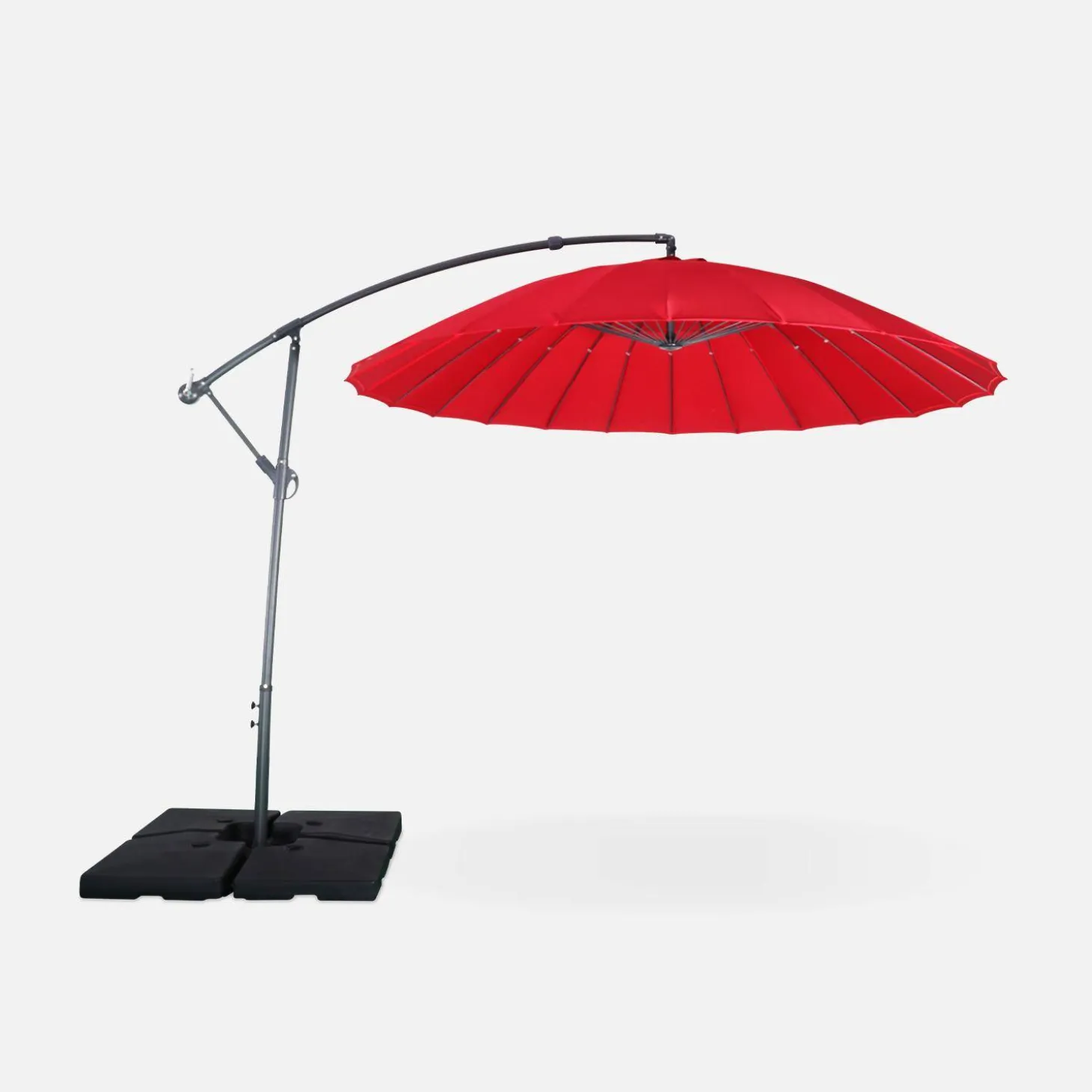 Guarda-sol redondo excêntrico, 3m