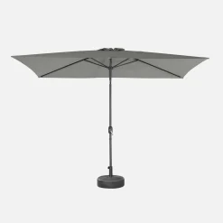 Guarda-sol retangular com mastro efeito madeira, 2x3m
