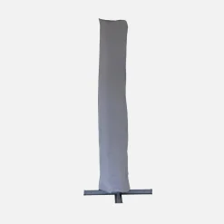 Guarda-sol retangular excêntrico com mastro efeito madeira, 3x4m
