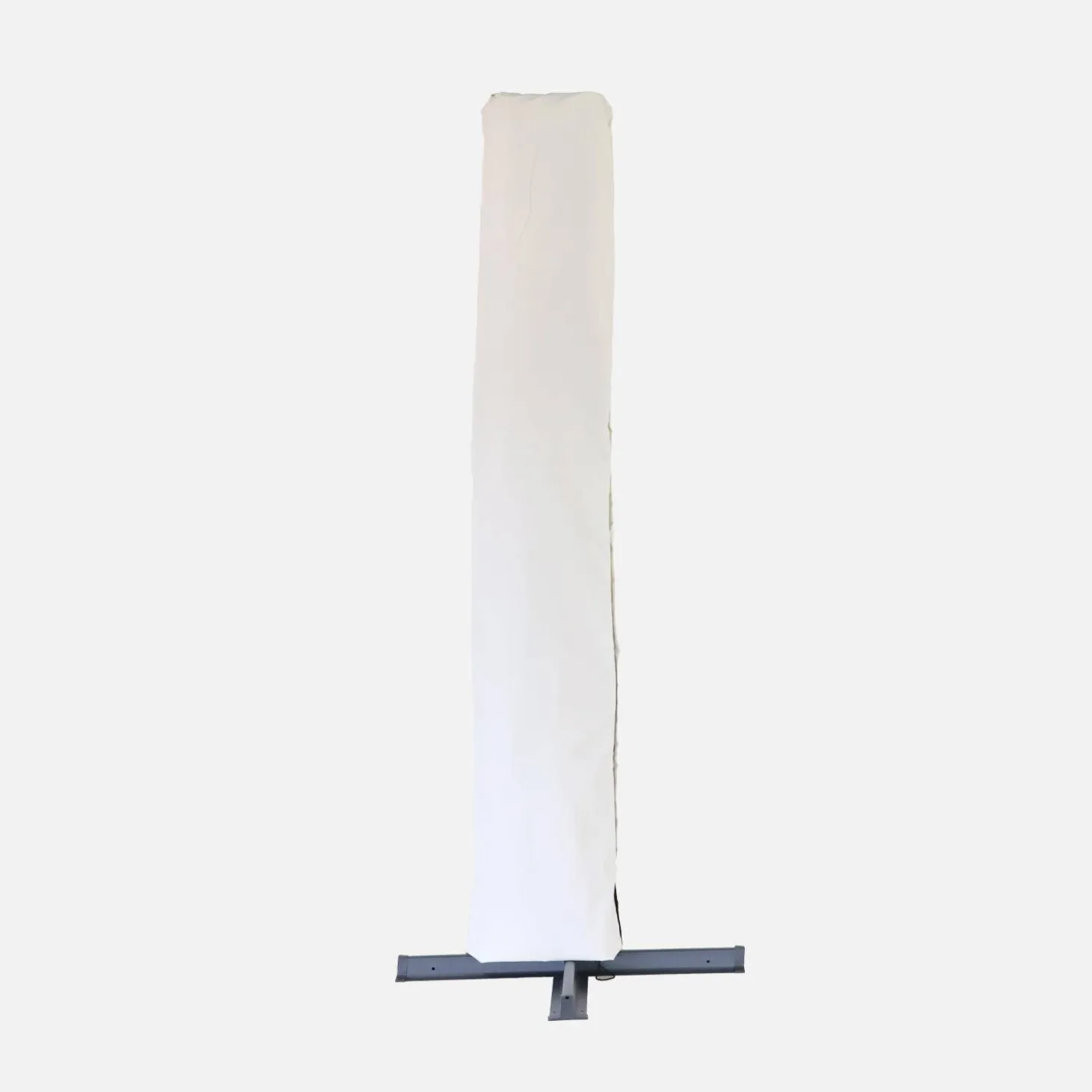 Guarda-sol retangular excêntrico, 3x4m + base com peso 50x50cm