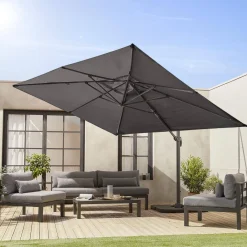 Guarda-sol retangular excêntrico, 3x4m