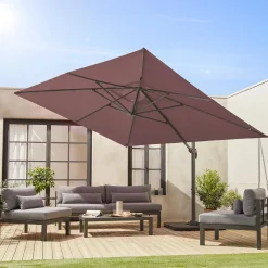 Guarda-sol retangular excêntrico, 3x4m