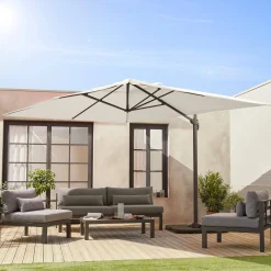 Guarda-sol retangular excêntrico, 3x4m