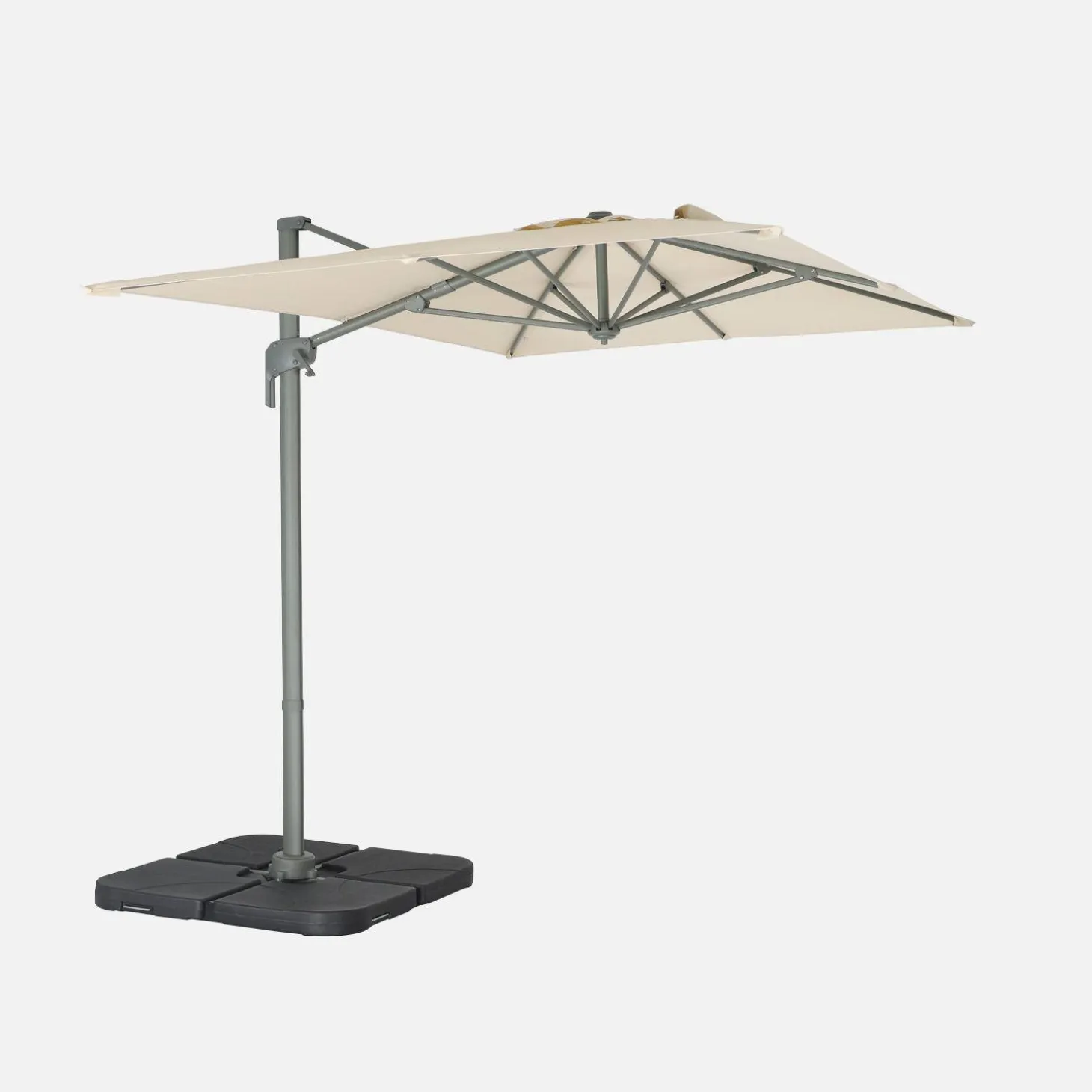 Guarda-sol retangular excêntrico, 3x2m