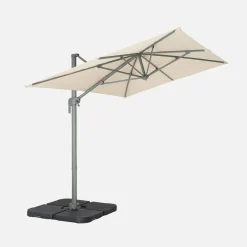 Guarda-sol retangular excêntrico, 3x2m