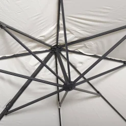 Guarda-sol retangular excêntrico, 3x4m + base com peso 50x50cm