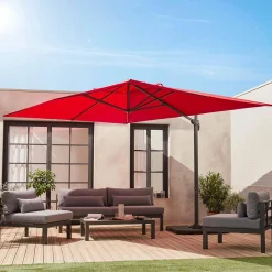 Guarda-sol retangular excêntrico, 3x4m