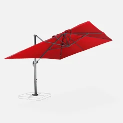 Guarda-sol retangular excêntrico, 3x4m