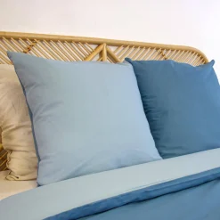 Jogo de cama de algodão e lyocell com estampa de palmeira azul, 2 lugares