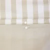 Jogo de cama de casal em microfibra reversível com riscas bege