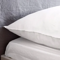 Jogo de cama em microfibra lavada branco