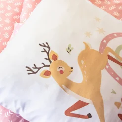 Jogo de cama reversível de microfibra estampado floresta encantada, 1 praça
