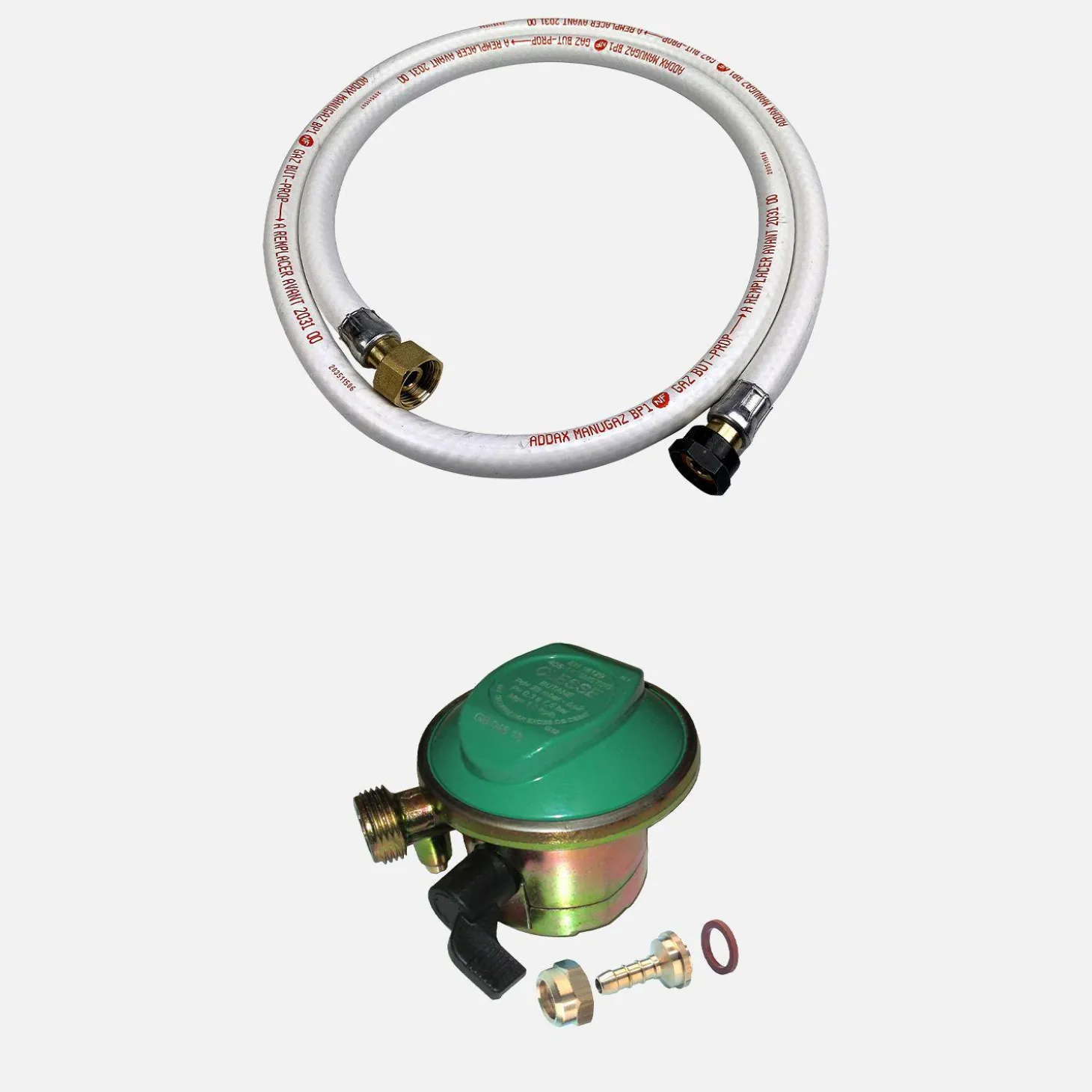 Kit de mangueira para gás e regulador rápido de butano, 20mm