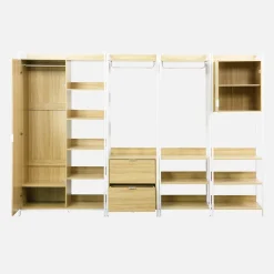 Kit de roupeiro modular com 4 elementos