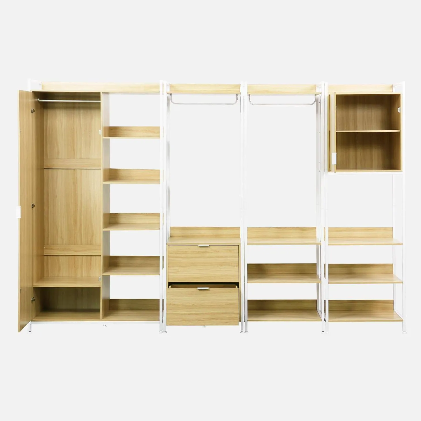 Kit de roupeiro modular com 4 elementos