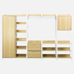 Kit de roupeiro modular com 4 elementos