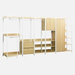Kit de roupeiro modular com 5 elementos