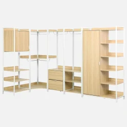 Kit de roupeiro modular com 5 elementos