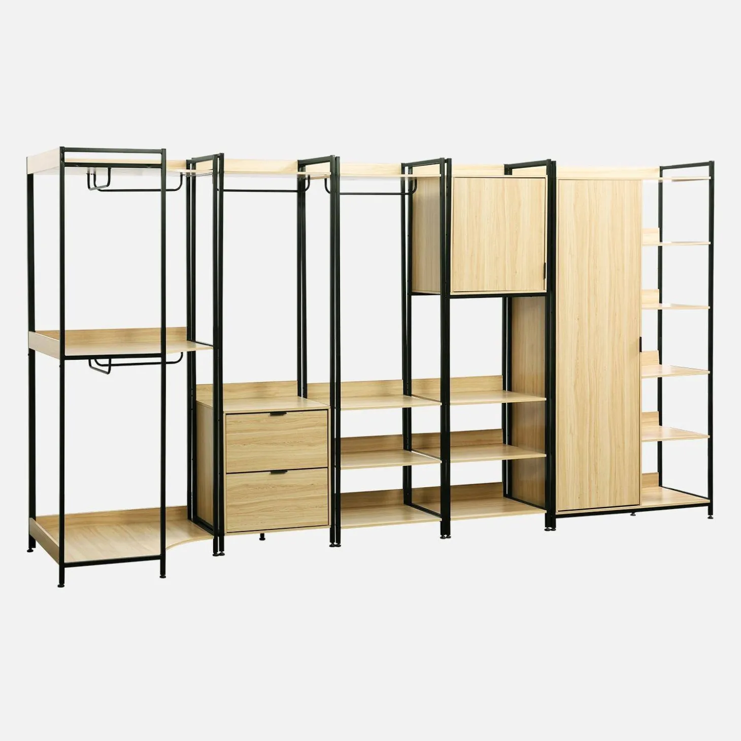 Kit de roupeiro modular com 5 elementos