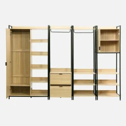 Kit de roupeiro modular com 4 elementos