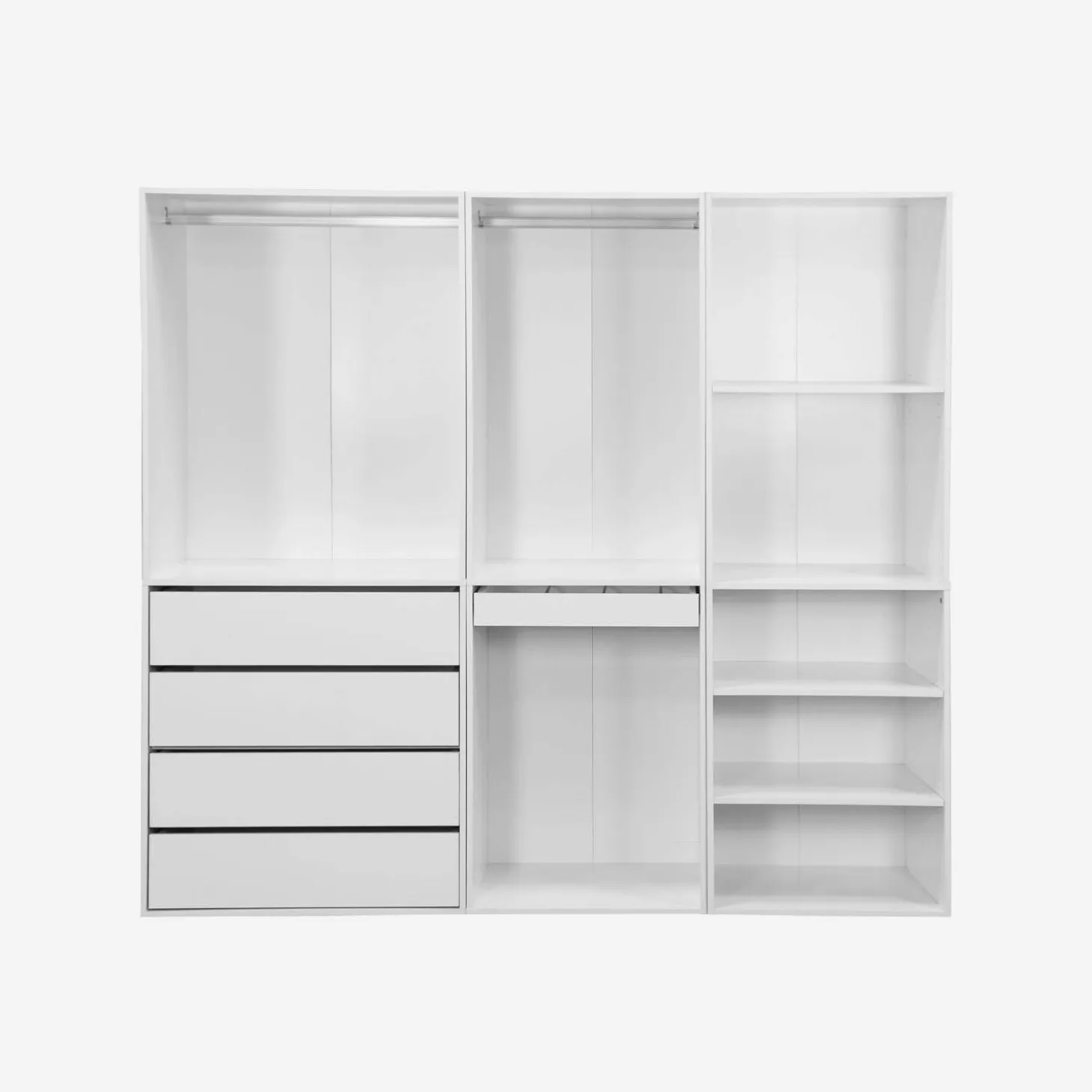 Kit de roupeiro modular com 3 elementos