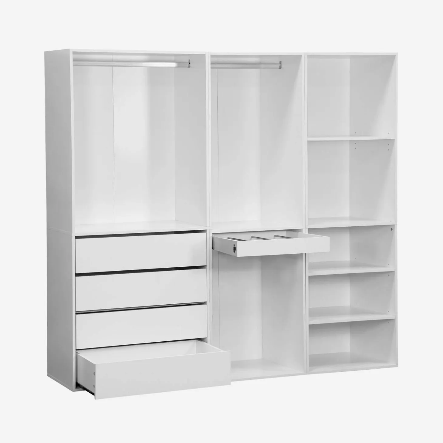 Kit de roupeiro modular com 3 elementos