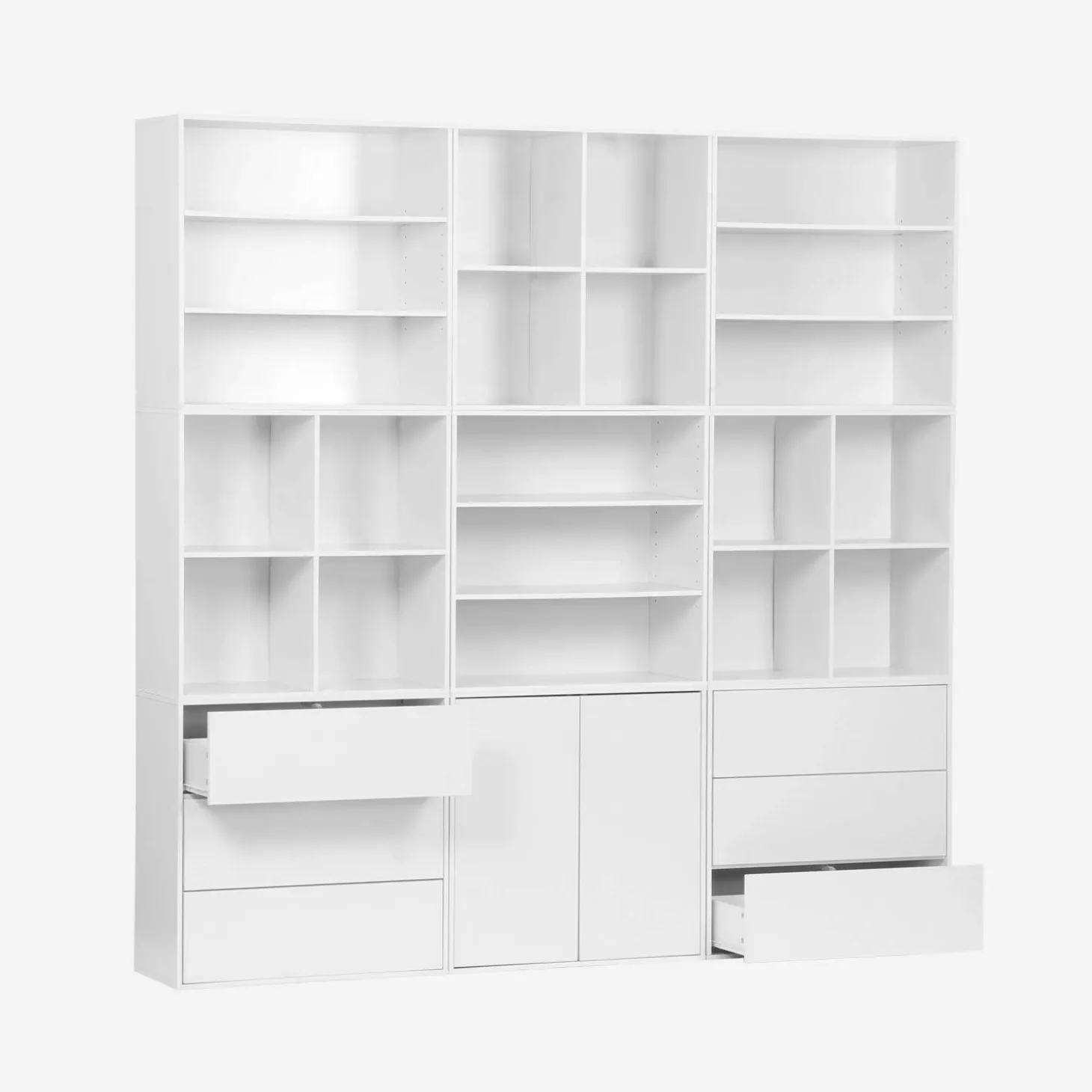 Kit prateleira, estante modular decorativa madeira, 9 elementos