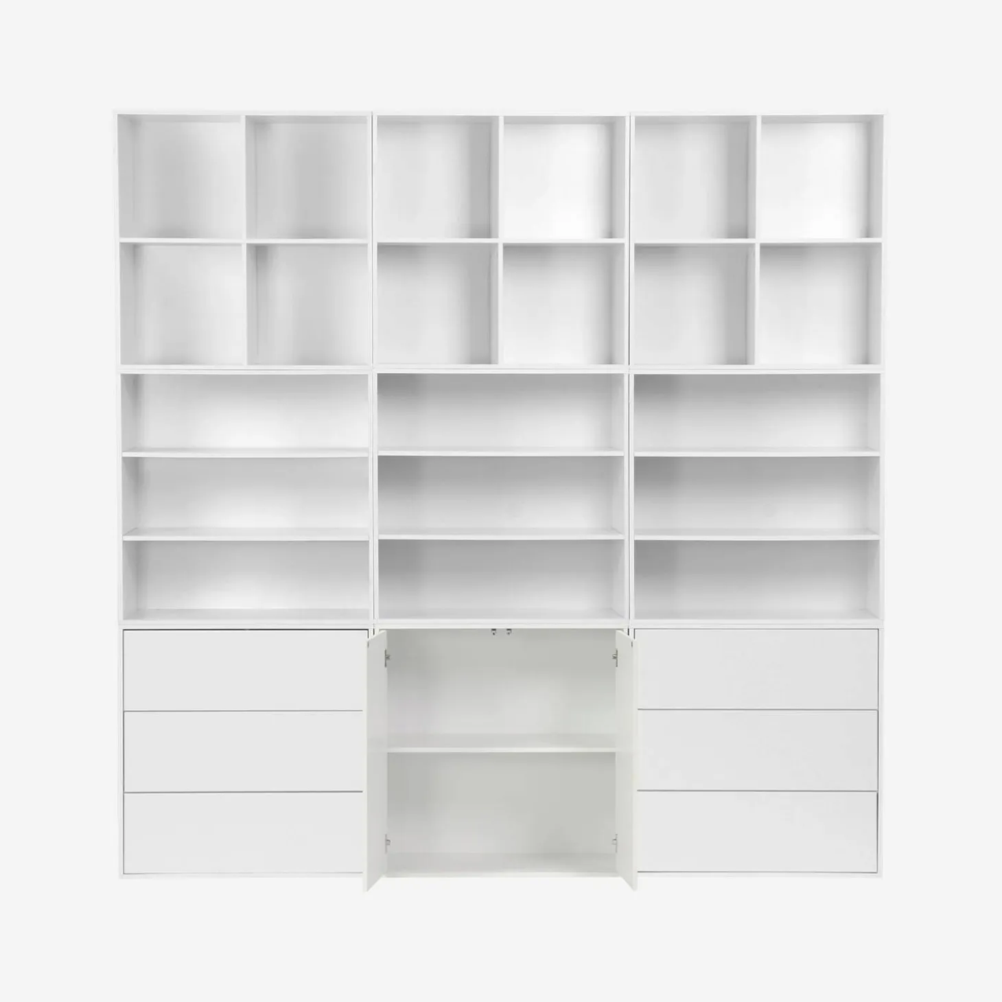 Kit prateleira, estante modular decorativa madeira, 9 elementos