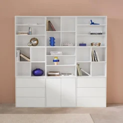 Kit prateleira, estante modular decorativa madeira, 9 elementos
