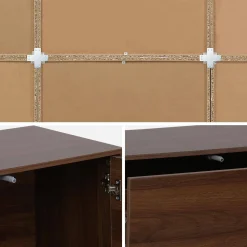 Kit prateleira, estante modular decorativa madeira, 9 elementos
