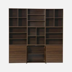 Kit prateleira, estante modular decorativa madeira, 9 elementos