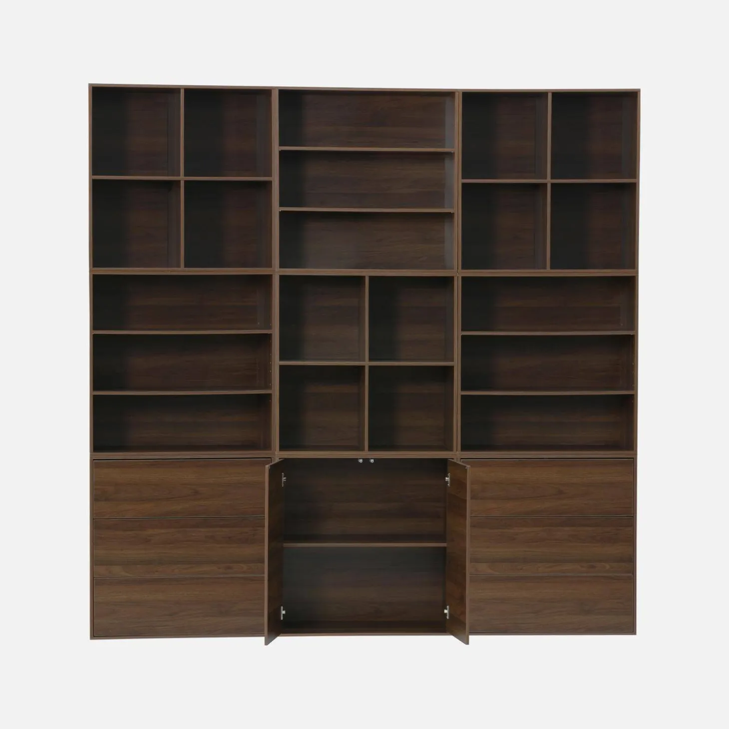 Kit prateleira, estante modular decorativa madeira, 9 elementos